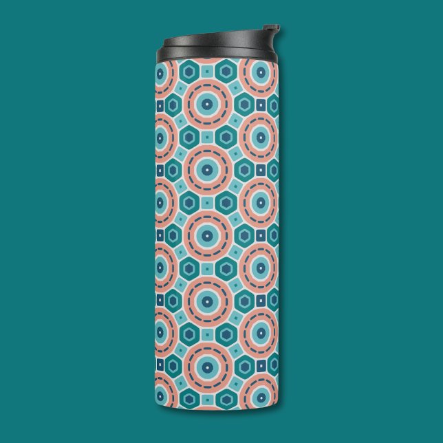 Mittelmeer Summer Vibes Geometric Muster Thermosbecher (Von Creator hochgeladen)