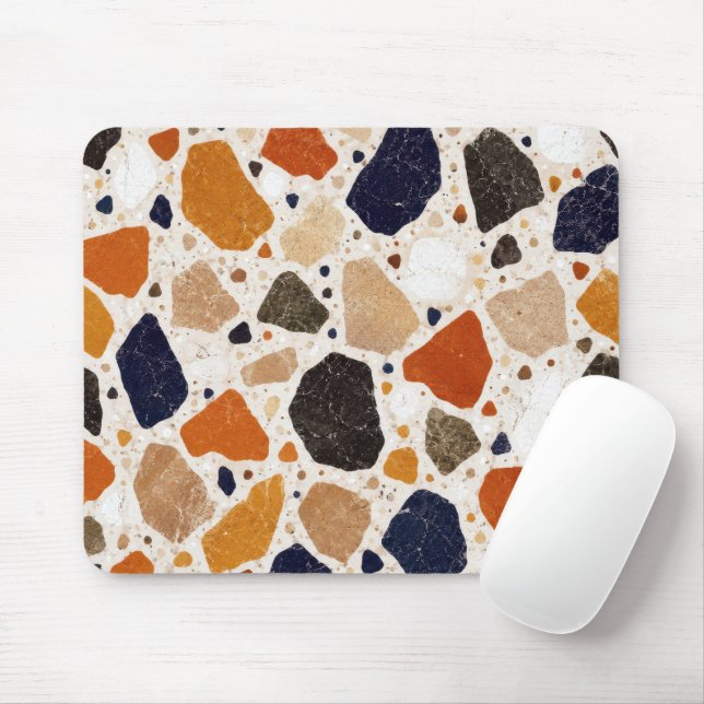 Mittelmeer-Terrazzo-Abstraktes Design Mousepad (Mit Mouse)