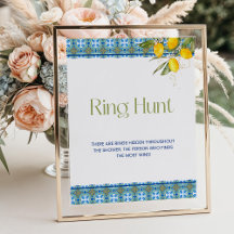 Mittelmeer Tiles Ring Hunt Brautparty