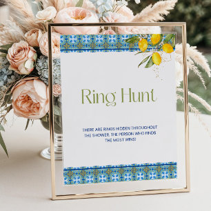 Mittelmeer Tiles Ring Hunt Brautparty Poster
