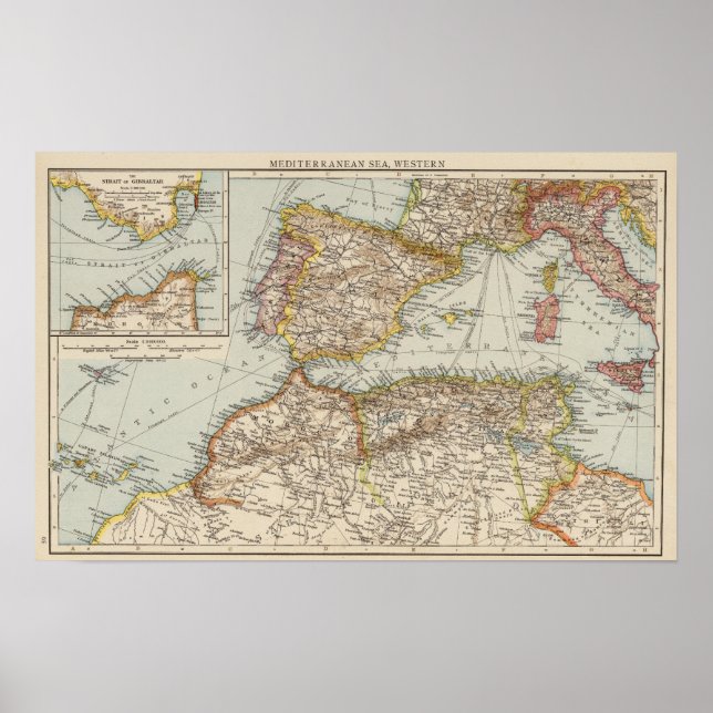 Mittelmeer W Poster (Vorne)