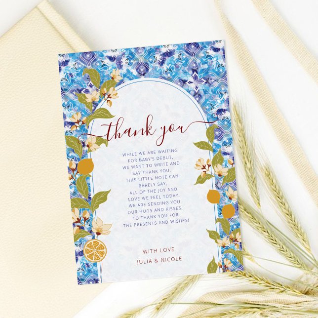 Mittelmeer-Zitrone Amalfi-Küste Baby Shower Einladung (Von Creator hochgeladen)