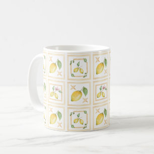 Mittelmeer-Zitrus-Lemonen-Muster Kaffeetasse