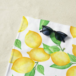 Mittelmeer-Zitrus-Lemonen-Muster Strandtuch