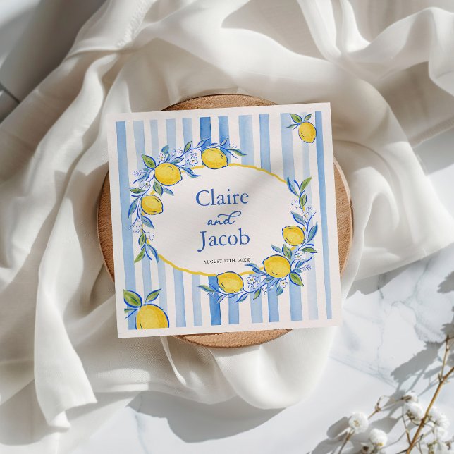 Mittelmeerblaue Hochzeit Serviette (Von Creator hochgeladen)