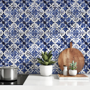 Mittelmeercharakter: Wallpaper Azulejo Tiles Tapete