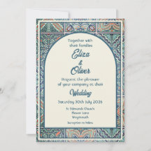 Mittelmeerfliesen - Hochzeitseinladung