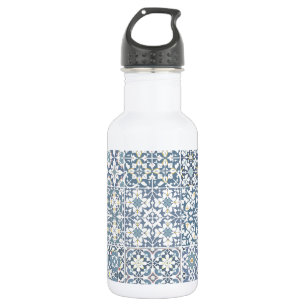 Mittelmeerfliesen, marokkanisch, Majolika, Azulejo Edelstahlflasche