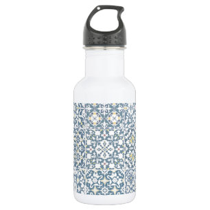 Mittelmeerfliesen, marokkanisch, Majolika, Azulejo Edelstahlflasche