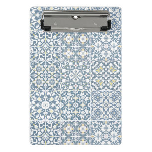 Mittelmeerfliesen, marokkanisch, Majolika, Azulejo Mini Klemmbrett