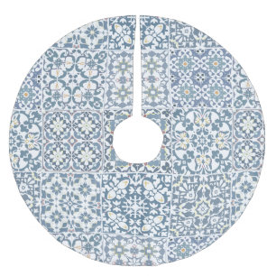 Mittelmeerfliesen, marokkanisch, Majolika, Azulejo Polyester Weihnachtsbaumdecke