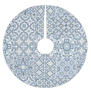 Mittelmeerfliesen, marokkanisch, Majolika, Azulejo Polyester Weihnachtsbaumdecke