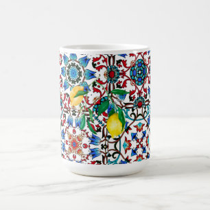 Mittelmeerfliesen,Mosaik,Zitrone,Sommerkunst Kaffeetasse