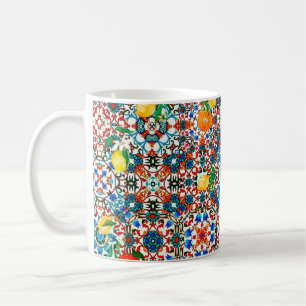 Mittelmeerfliesen,Mosaik,Zitrone,Sommerkunst Kaffeetasse
