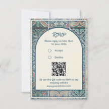 Mittelmeerfliesen - RSVP-Karte