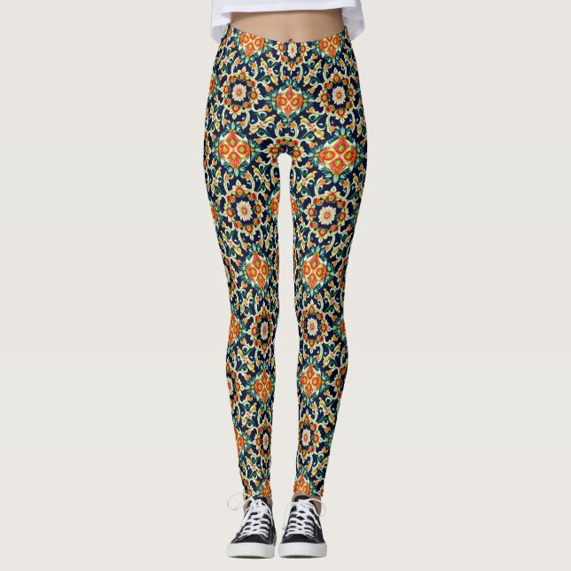 Mittelmeerflorenteich Leggings (Vorderseite)