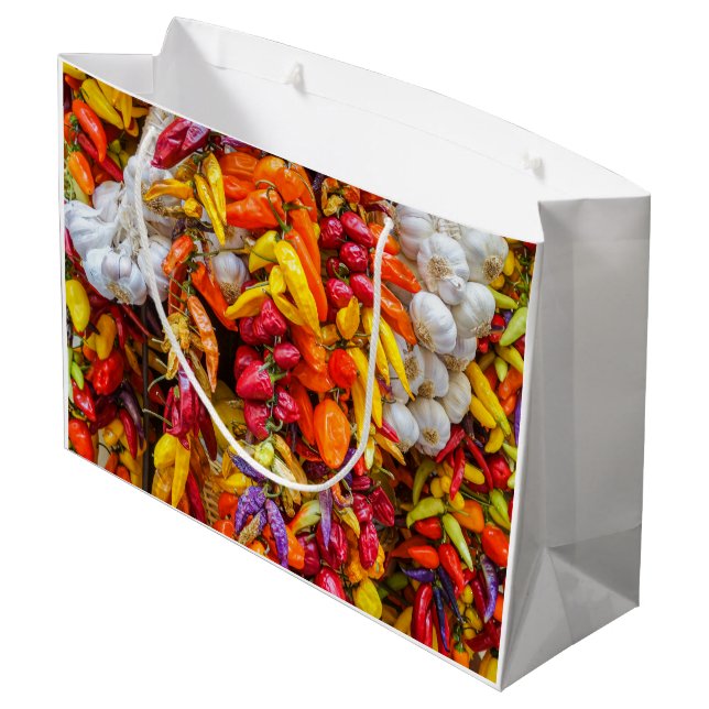 Mittelmeergeschmack Große Geschenktüte (Rückseite Schrägansicht)