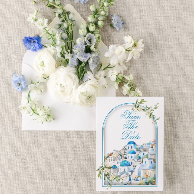 Mittelmeerische Hochzeit in Urlaubsort Save the Da Einladung (Von Creator hochgeladen)