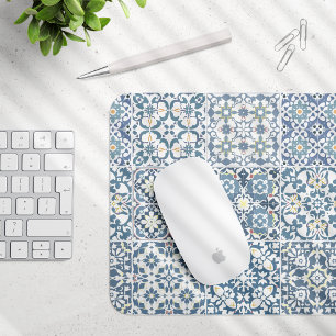 Mittelmeerkacheln, marokkanisch, Majolika, Azulejo Mousepad