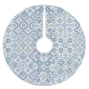Mittelmeerkacheln, marokkanisch, Majolika, Azulejo Polyester Weihnachtsbaumdecke