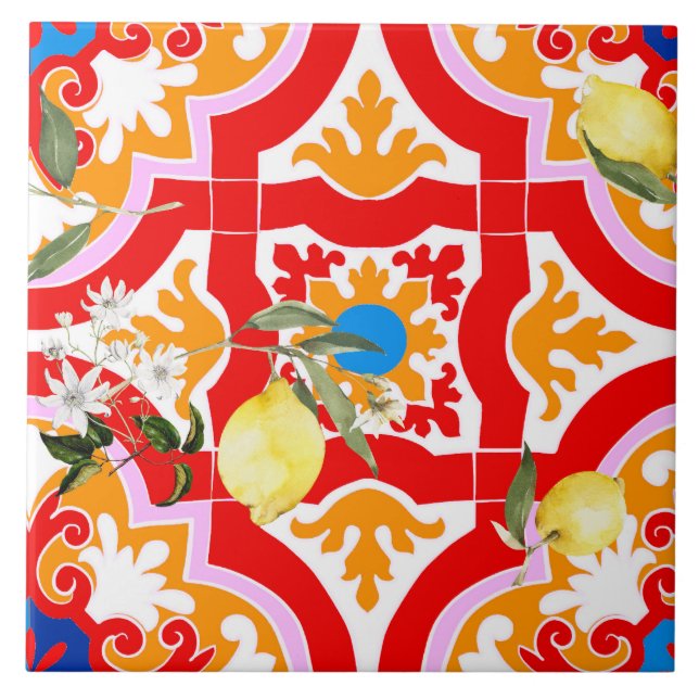 Mittelmeerküste Fliese (Vorderseite)