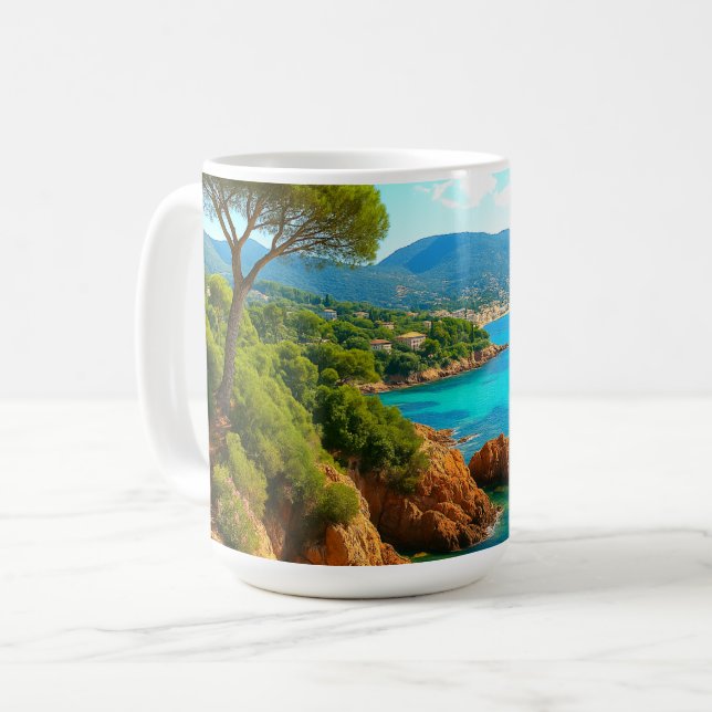 Mittelmeerküste Kaffeetasse (Vorderseite Links)