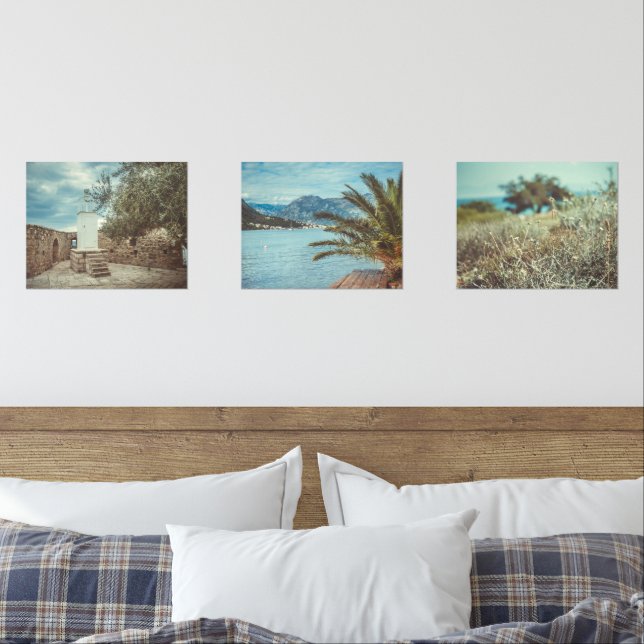 Mittelmeerküstenlandschaft mit Leuchtturm Bilderwand Sets (Schlafzimmer)