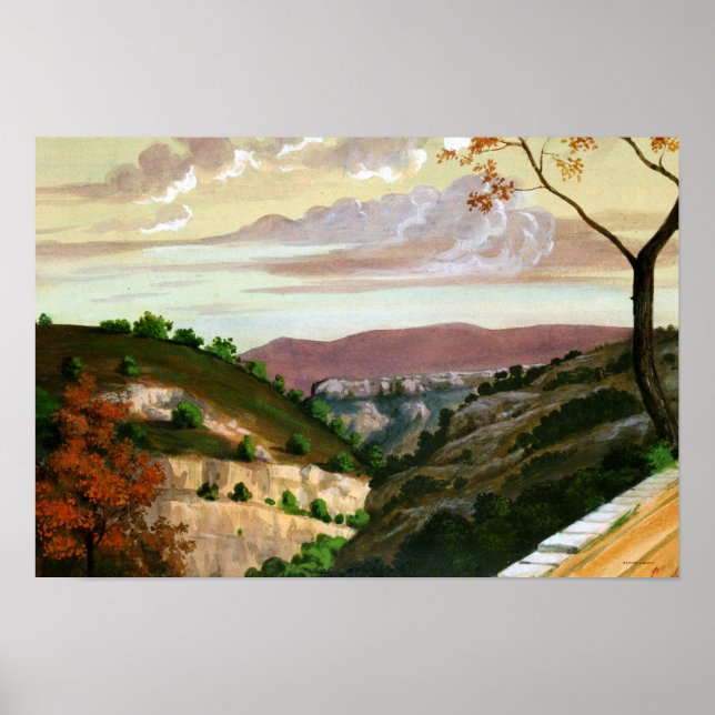 "Mittelmeerlandschaft" von Prosper Merimee Poster (Vorne)