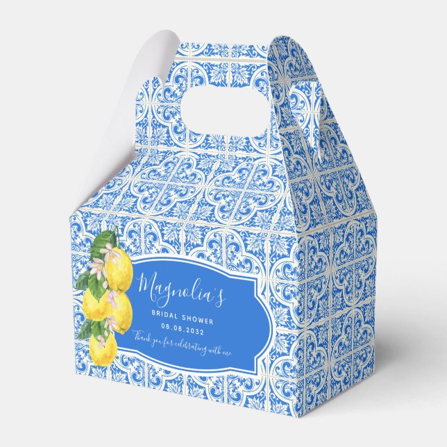 Mittelmeerlemon-Brautparty Geschenkschachtel (Vorderseite)