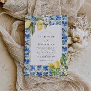 Mittelmeerlemon Citrus Hochzeitseinladung Einladung