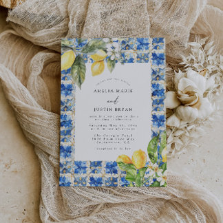 Mittelmeerlemon Citrus Hochzeitseinladung Einladung