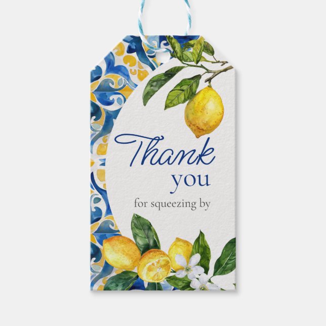 Mittelmeerlemon Danke, dass Sie durch Geschenkanhänger (Vorderseite)