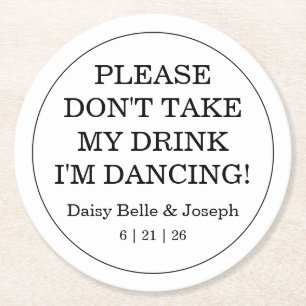 Mittelmeerlemonen Hochzeit mit blauen Mosaiken Runder Pappuntersetzer