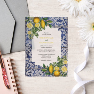 Mittelmeerlemonen Portugiesische Tiles Wedding