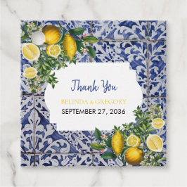 Mittelmeerlemonen Portugiesische Tiles Wedding Geschenkanhänger