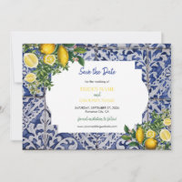 Mittelmeerlemonen Portugiesische Tiles Wedding