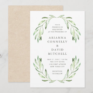 MittelmeerÖlzweig-Hochzeit der einfachheits-  Einladung