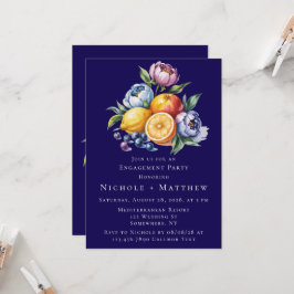 Mittelmeerpartnerin Citrus Bouquet Einladung