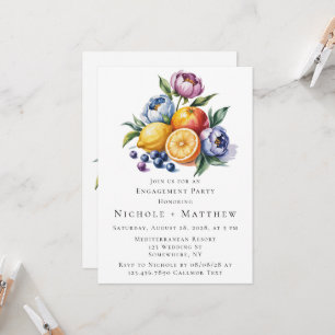 Mittelmeerpartnerin Citrus Bouquet Einladung