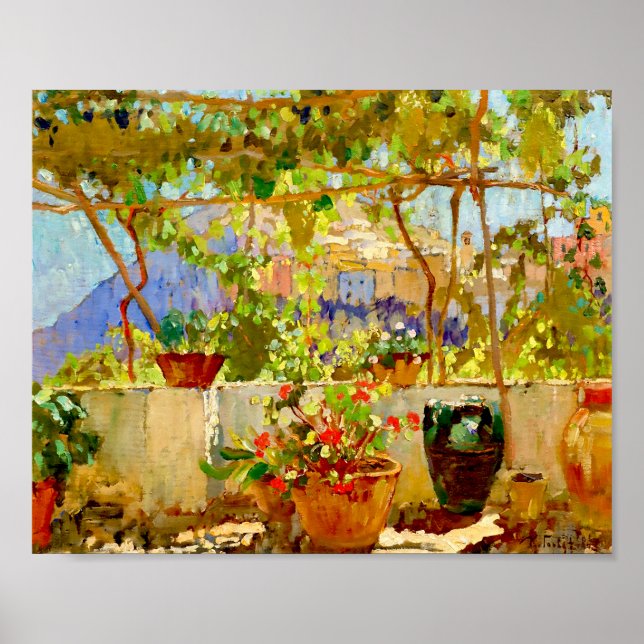 Mittelmeerpergola von Konstantin Gorbatow Poster (Vorne)