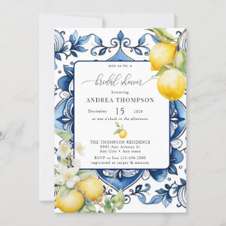 Mittelmeerraum | Citrus Lemon | BRAUTPARTY Einladung