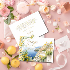 Mittelmeerraum Italien Positano Italienisches Brau Dankeskarte