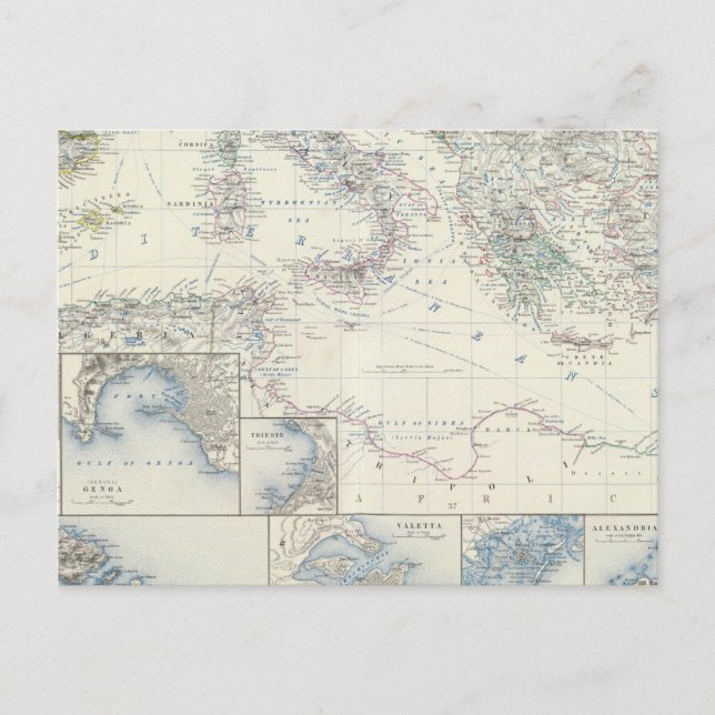 Mittelmeerraum Postkarte (Vorderseite)
