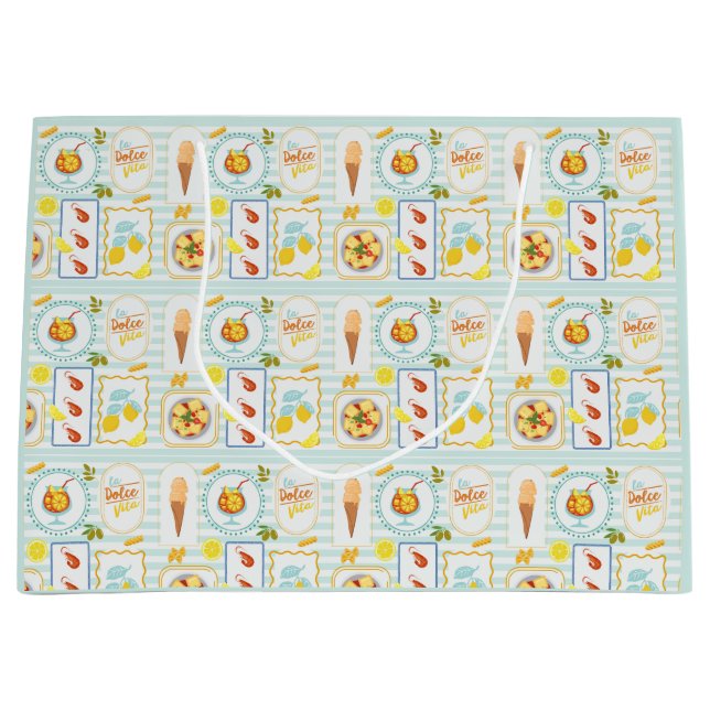 Mittelmeersommervibes Große Geschenktüte (Vorderseite)