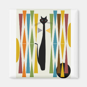 Mittelmoderne Katzenart 2 Magnet