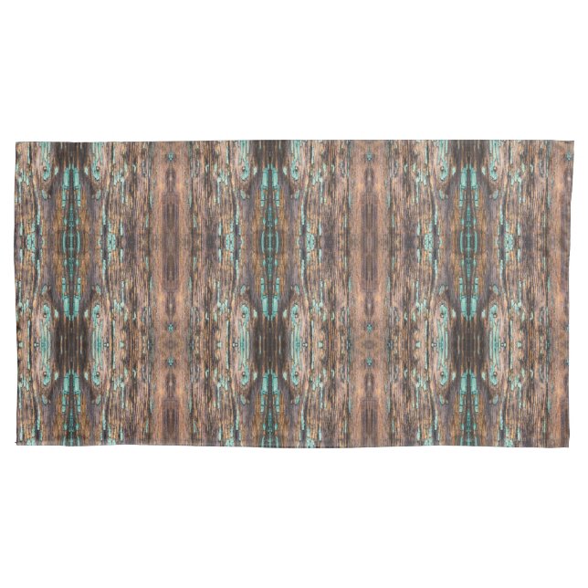 Mittelmuster aus braunem Holz Kissenbezug (Vorderseite)