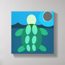 Mittelnacht-Schwimmschildkröte auf Leinwand