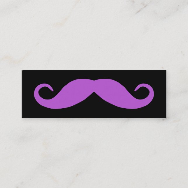 Mittelorchid Mustache Mini Visitenkarte (Vorderseite)