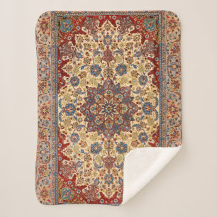 Mittelpersisches Blau symmetrische Sterne Sherpadecke