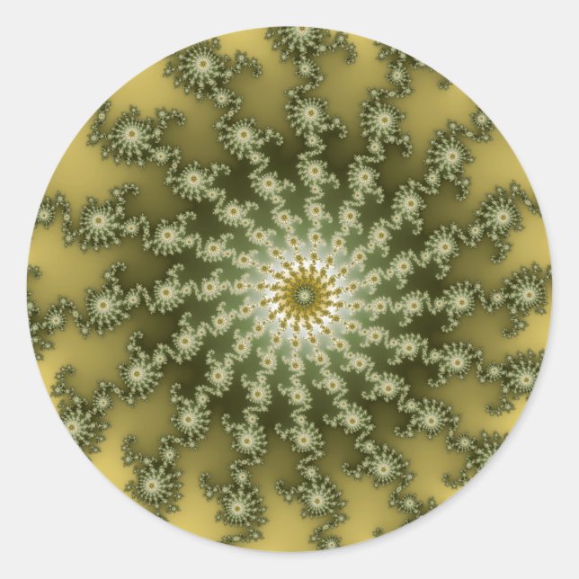 Mittelpunkt - Fraktal Runder Aufkleber (Vorderseite)